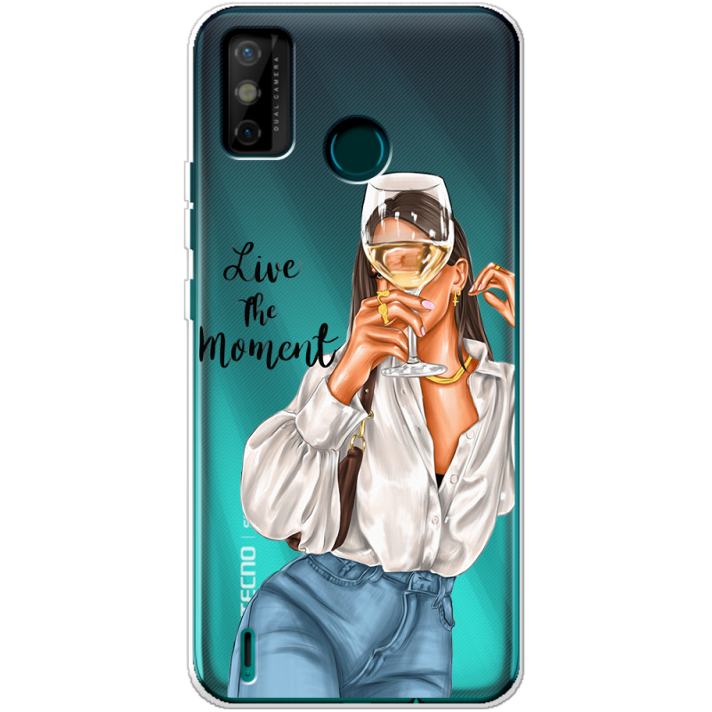 Прозрачный чехол BoxFace Tecno Spark 6 Go Live The Moment