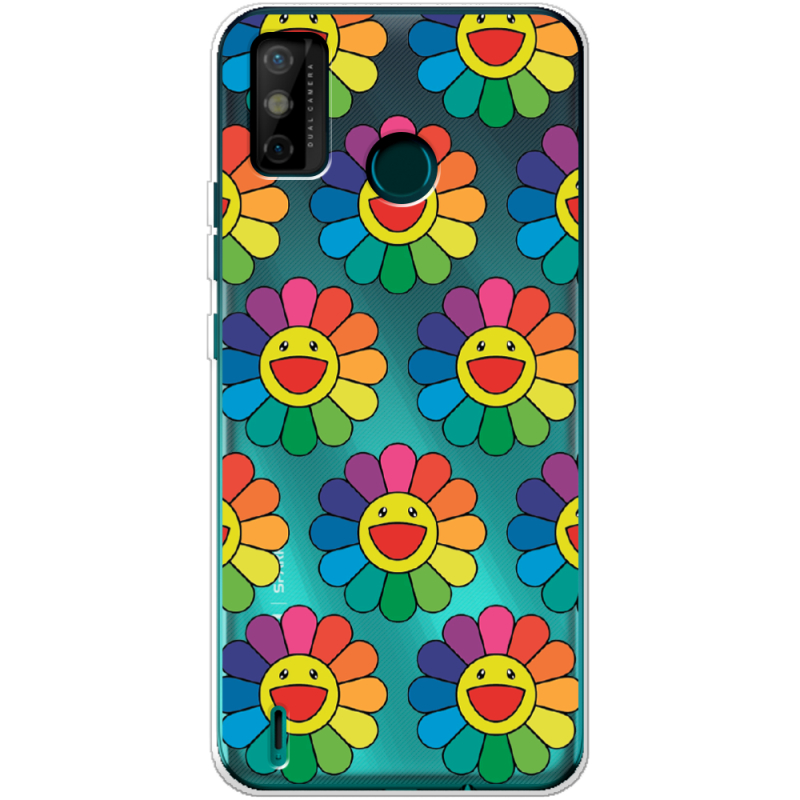 Прозрачный чехол BoxFace Tecno Spark 6 Go Hippie Flowers