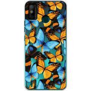 Прозрачный чехол BoxFace Tecno Spark 6 Go Butterfly Morpho