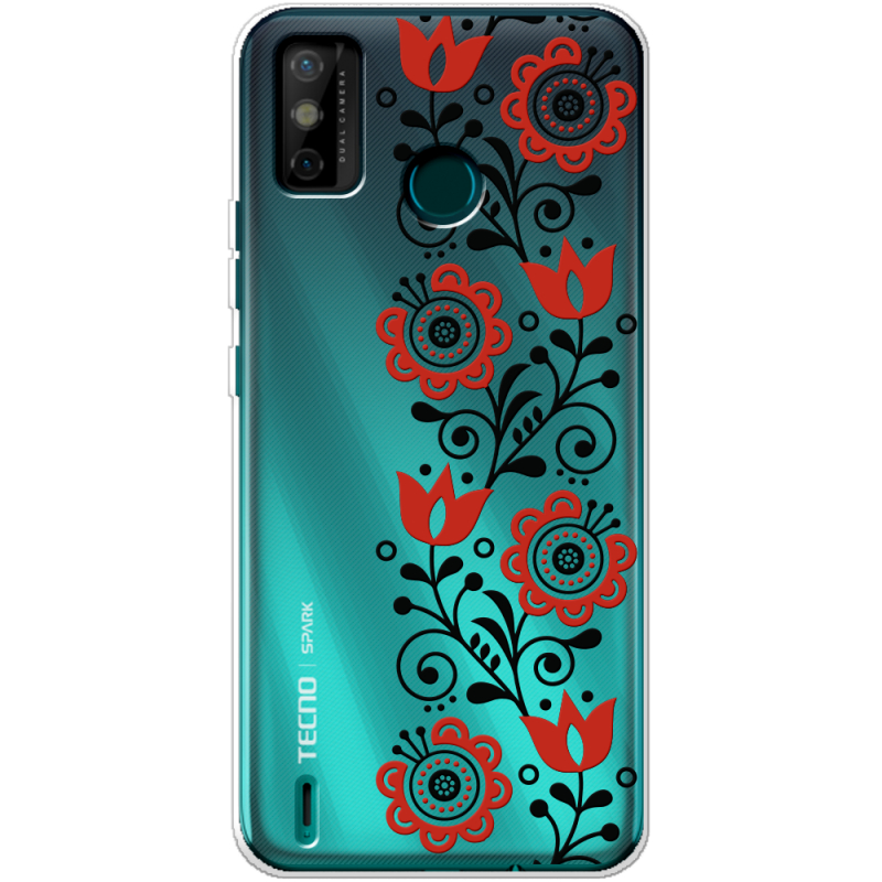 Прозрачный чехол BoxFace Tecno Spark 6 Go Ethno Ornament