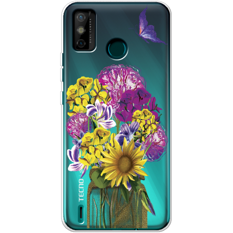 Прозрачный чехол BoxFace Tecno Spark 6 Go My Bouquet