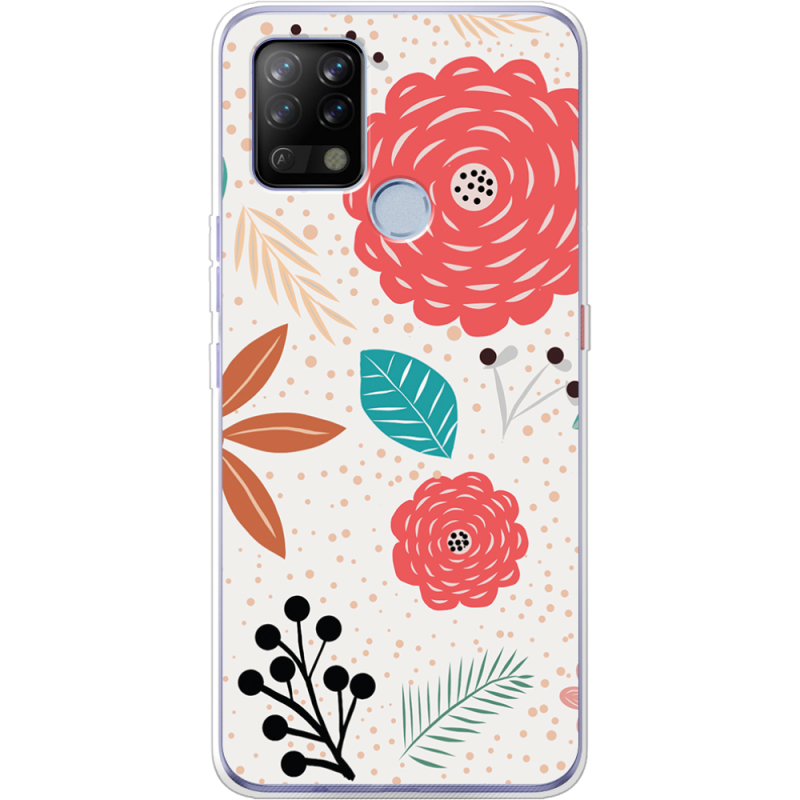 Чехол BoxFace Tecno POVA Line Flowers