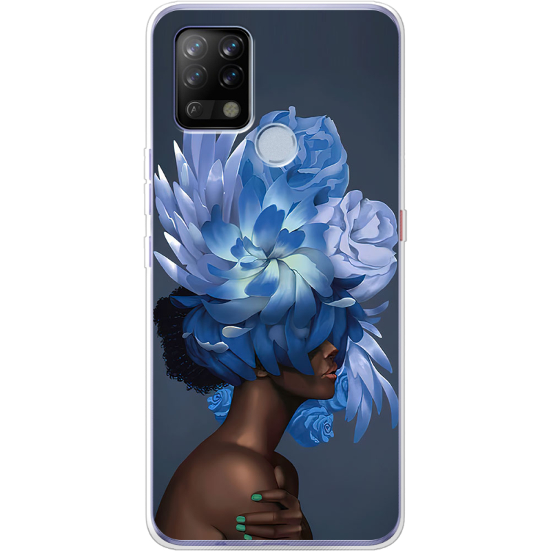 Чехол BoxFace Tecno POVA Exquisite Blue Flowers