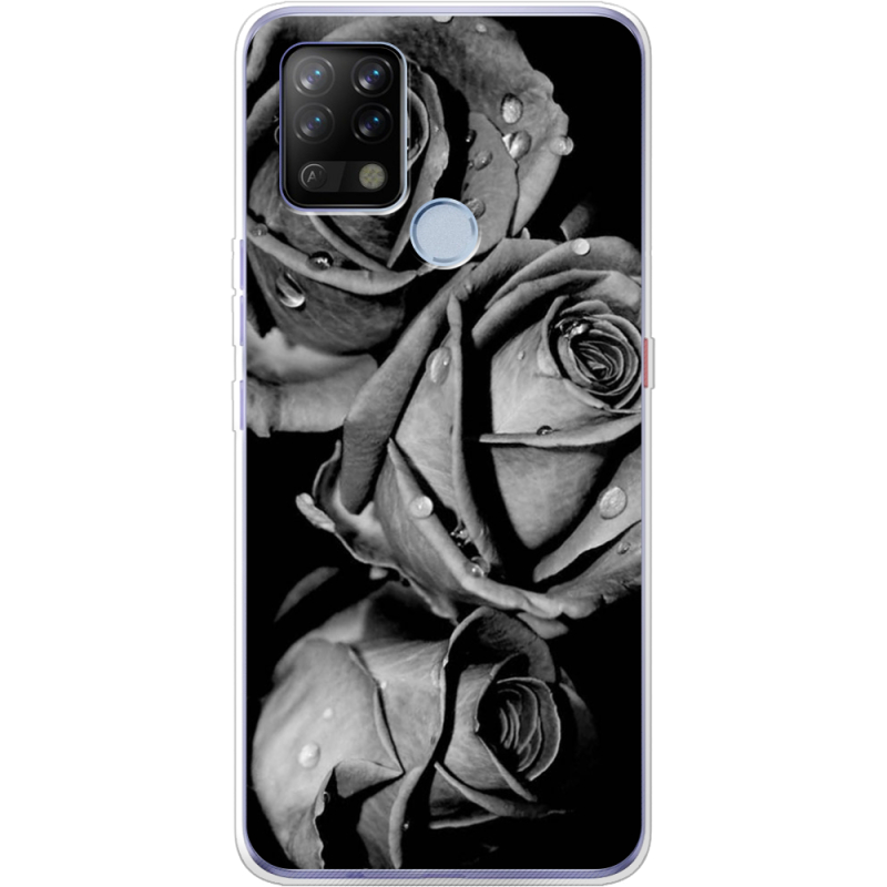 Чехол BoxFace Tecno POVA Black and White Roses