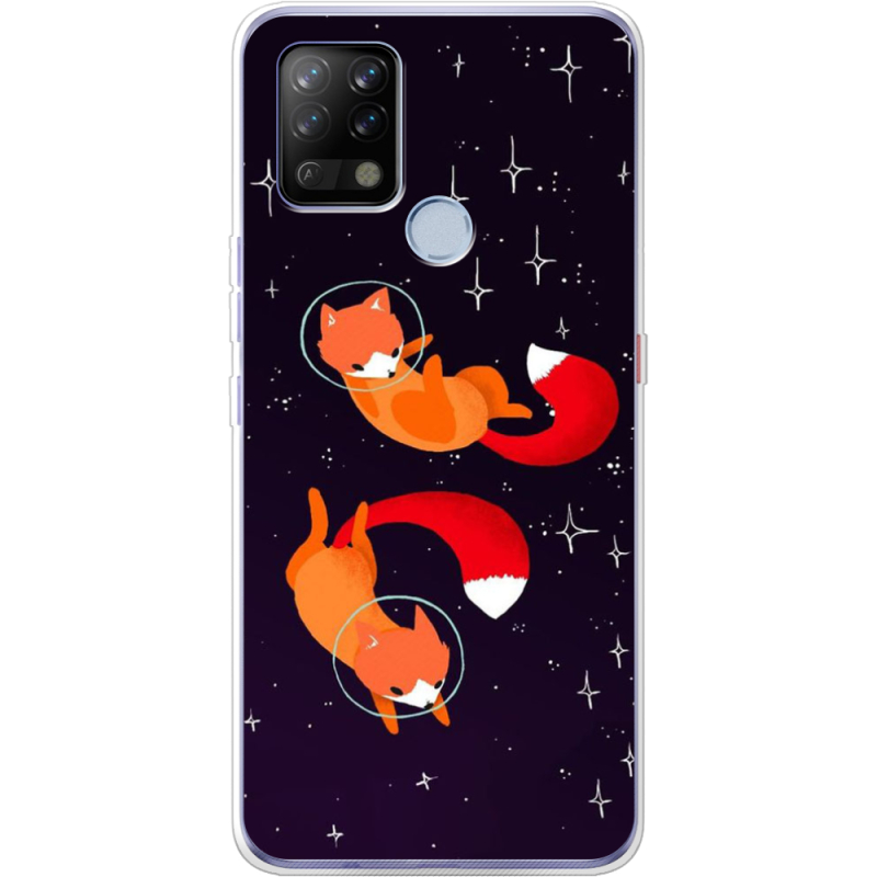 Чехол BoxFace Tecno POVA Fox-Astronauts