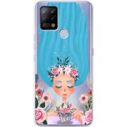 Прозрачный чехол BoxFace Tecno POVA Blue Hair