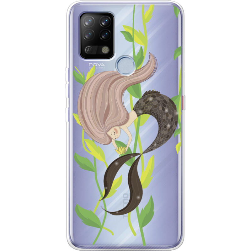 Прозрачный чехол BoxFace Tecno POVA Cute Mermaid