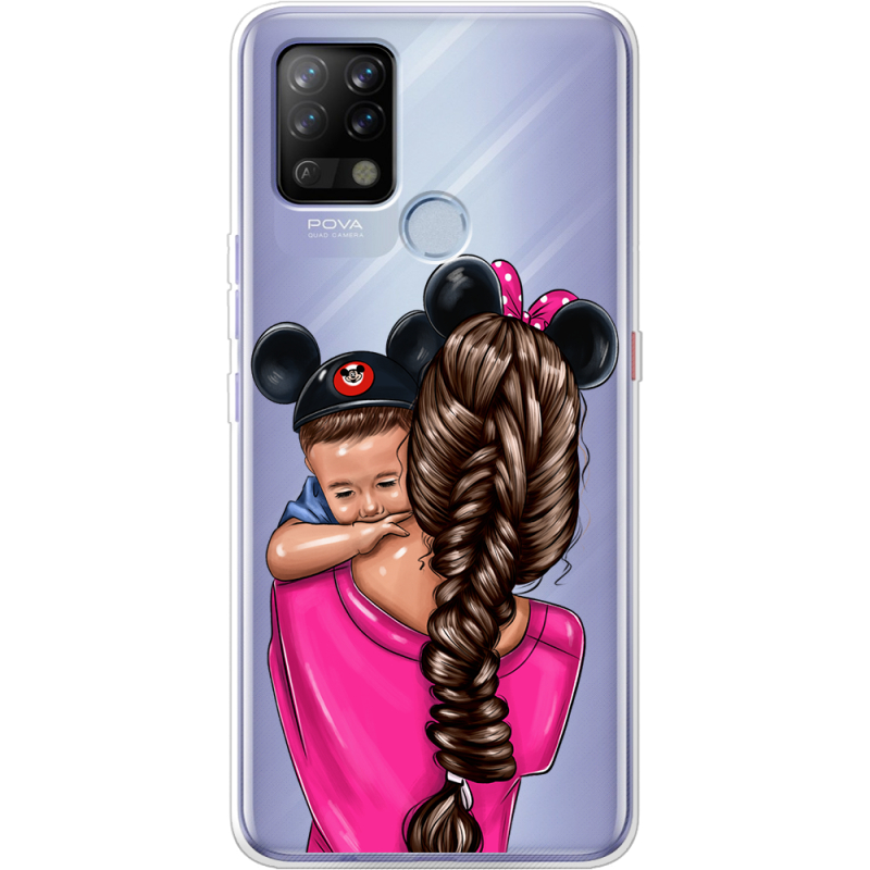 Прозрачный чехол BoxFace Tecno POVA Mouse Mommy