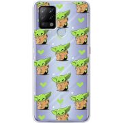 Прозрачный чехол BoxFace Tecno POVA Pattern Baby Yoda