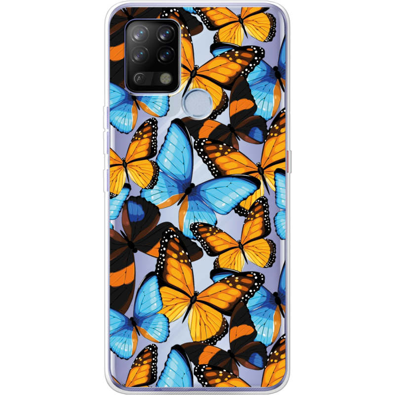 Прозрачный чехол BoxFace Tecno POVA Butterfly Morpho