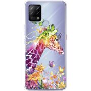 Прозрачный чехол BoxFace Tecno POVA Colorful Giraffe