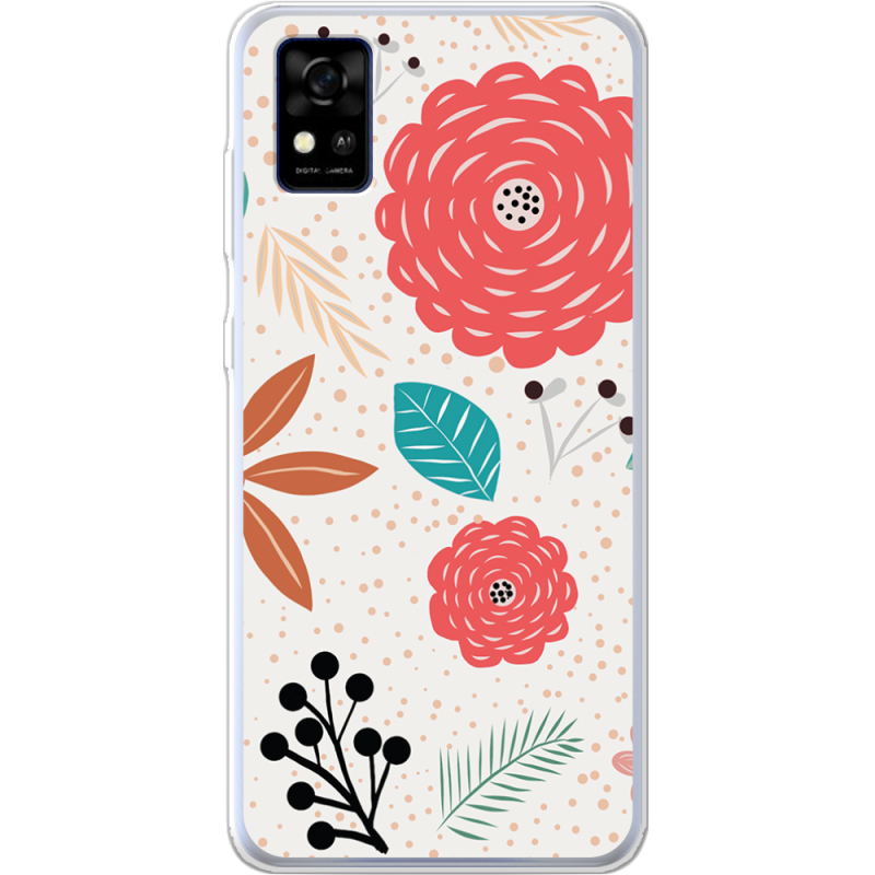 Чехол BoxFace ZTE Blade A31 Line Flowers