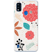 Чехол BoxFace ZTE Blade A51 Line Flowers