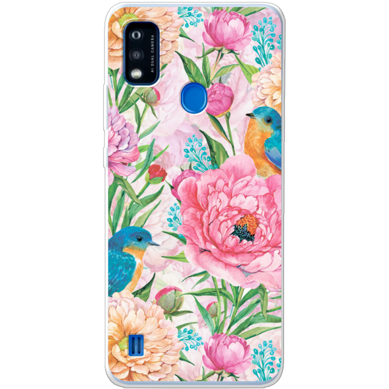 Чехол BoxFace ZTE Blade A51 Birds in Flowers