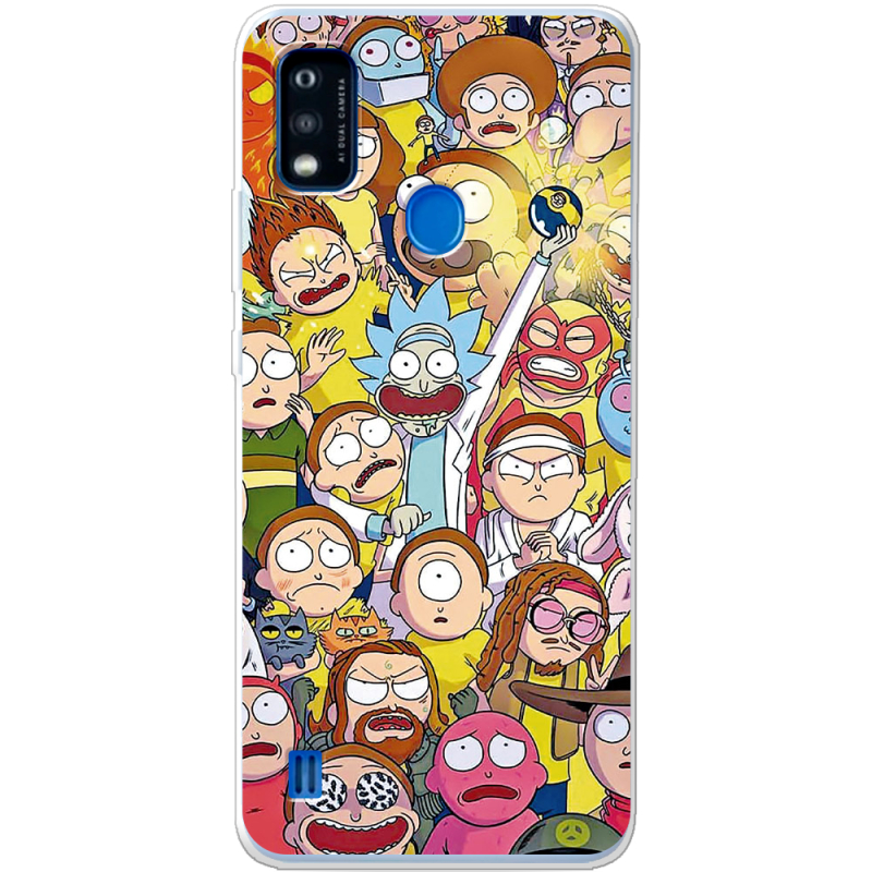 Чехол BoxFace ZTE Blade A51 Rick and Morty