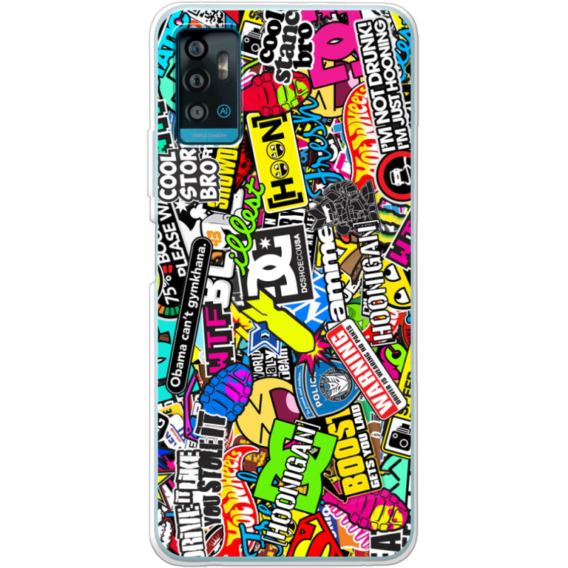 Чехол BoxFace ZTE Blade A71 Multicolored Inscriptions