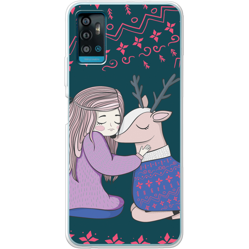 Чехол BoxFace ZTE Blade A71 Girl and deer