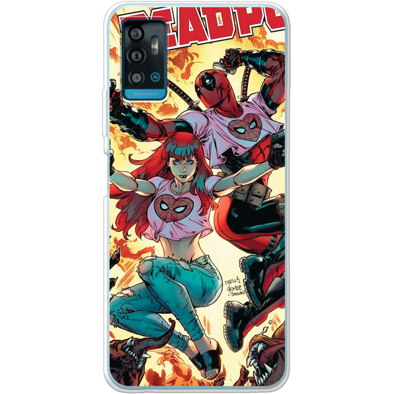 Чехол BoxFace ZTE Blade A71 Deadpool and Mary Jane