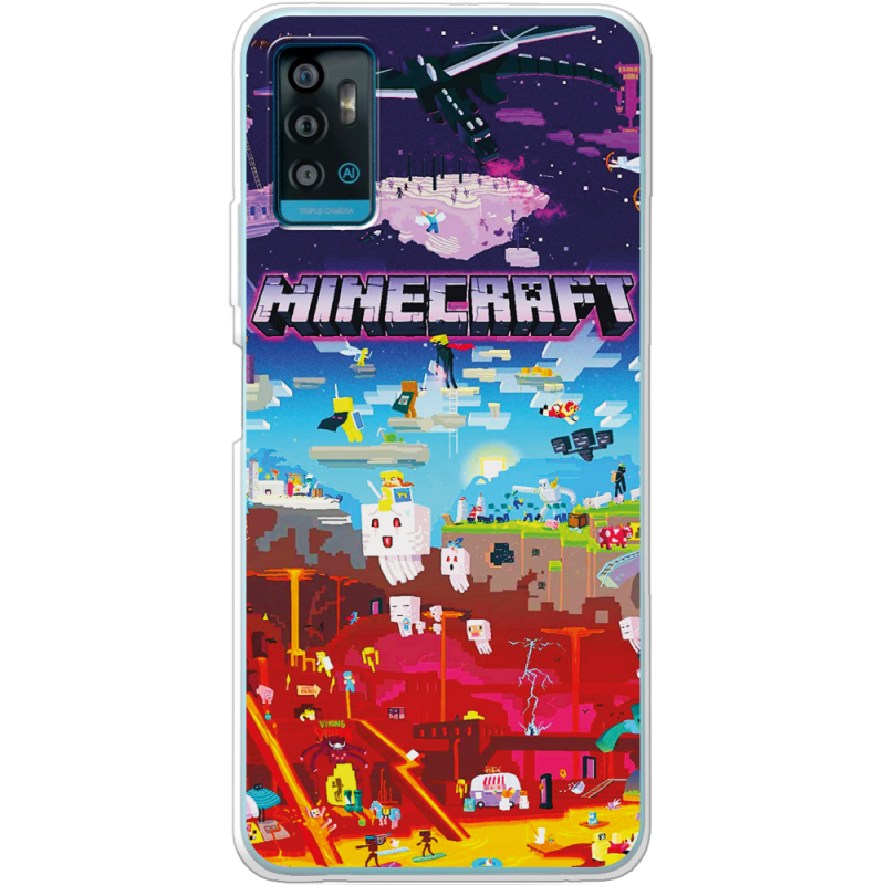 Чехол BoxFace ZTE Blade A71 Minecraft World Beyond