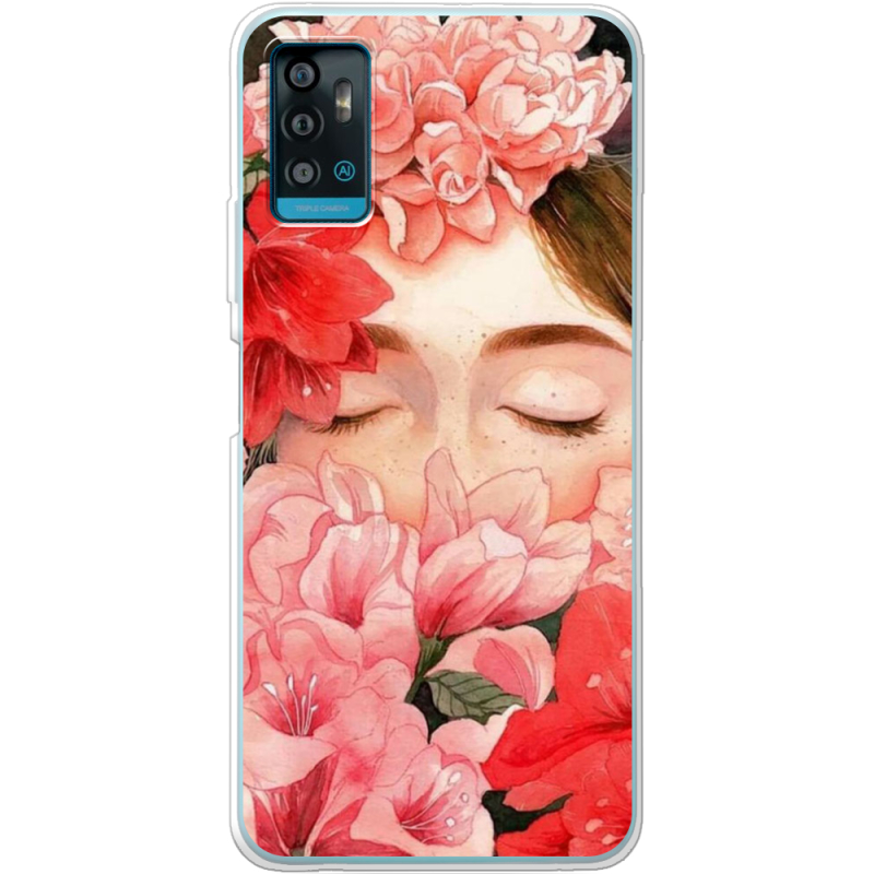 Чехол BoxFace ZTE Blade A71 Girl in Flowers