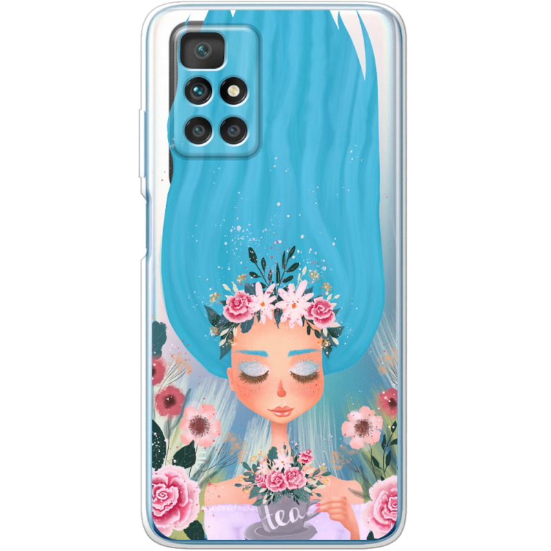 Прозрачный чехол BoxFace Xiaomi Redmi 10 Blue Hair