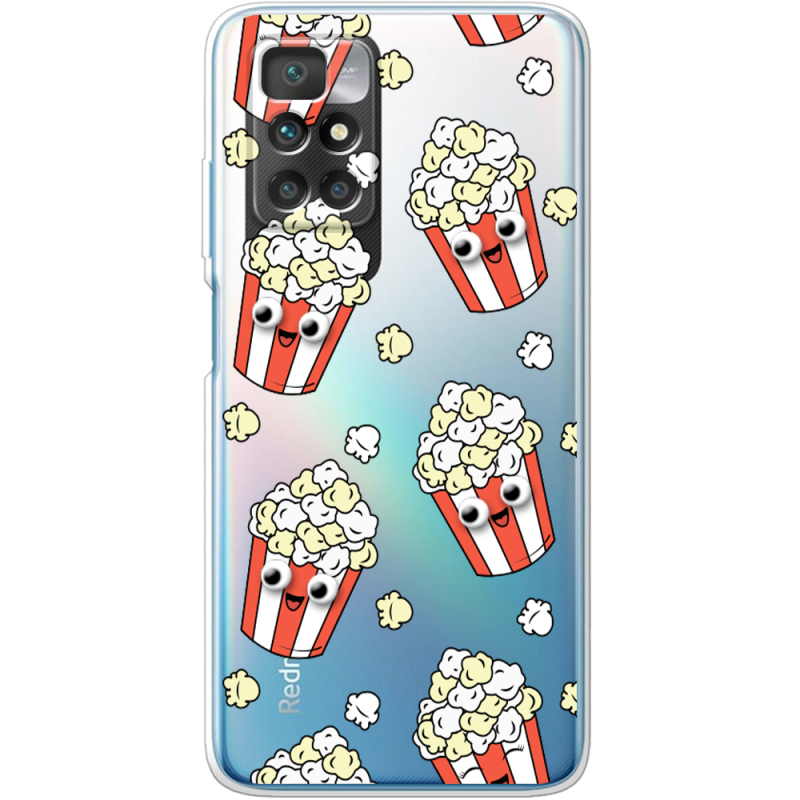 Прозрачный чехол BoxFace Xiaomi Redmi 10 с 3D-глазками Popcorn