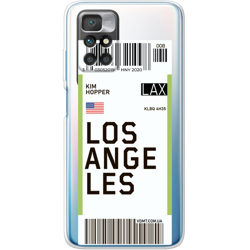 Прозрачный чехол BoxFace Xiaomi Redmi 10 Ticket Los Angeles