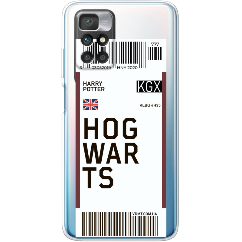 Прозрачный чехол BoxFace Xiaomi Redmi 10 Ticket Hogwarts
