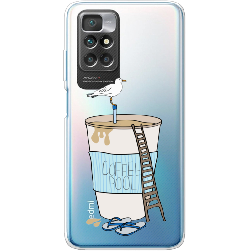 Прозрачный чехол BoxFace Xiaomi Redmi 10 Segull in Cofee Pool
