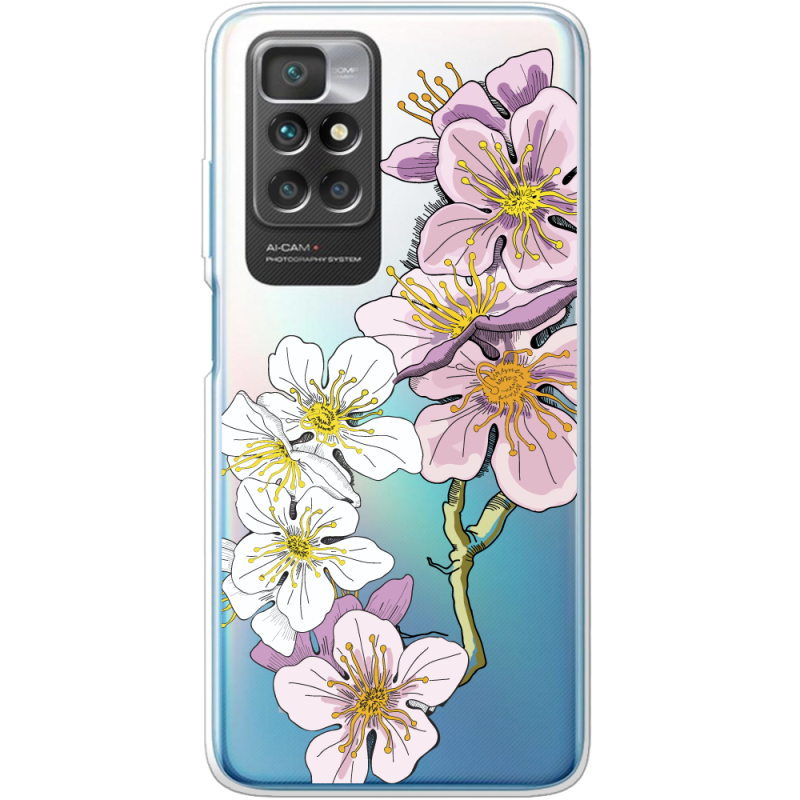 Прозрачный чехол BoxFace Xiaomi Redmi 10 Cherry Blossom