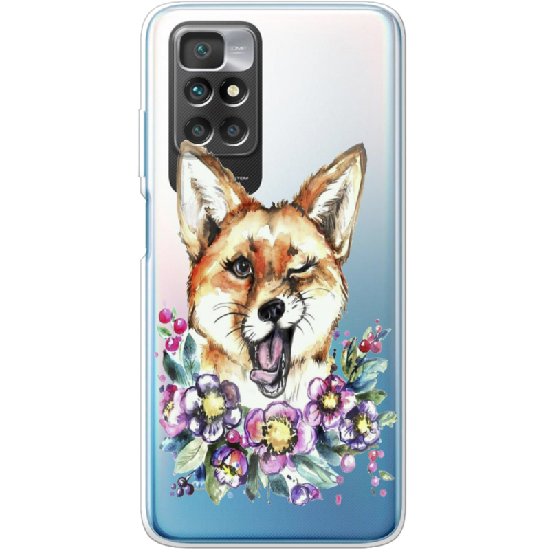 Прозрачный чехол BoxFace Xiaomi Redmi 10 Winking Fox