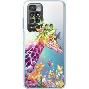 Прозрачный чехол BoxFace Xiaomi Redmi 10 Colorful Giraffe