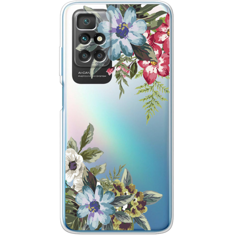 Прозрачный чехол BoxFace Xiaomi Redmi 10 Floral