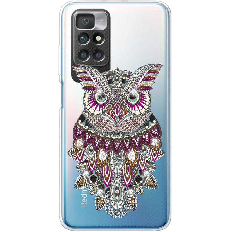 Чехол со стразами Xiaomi Redmi 10 Owl