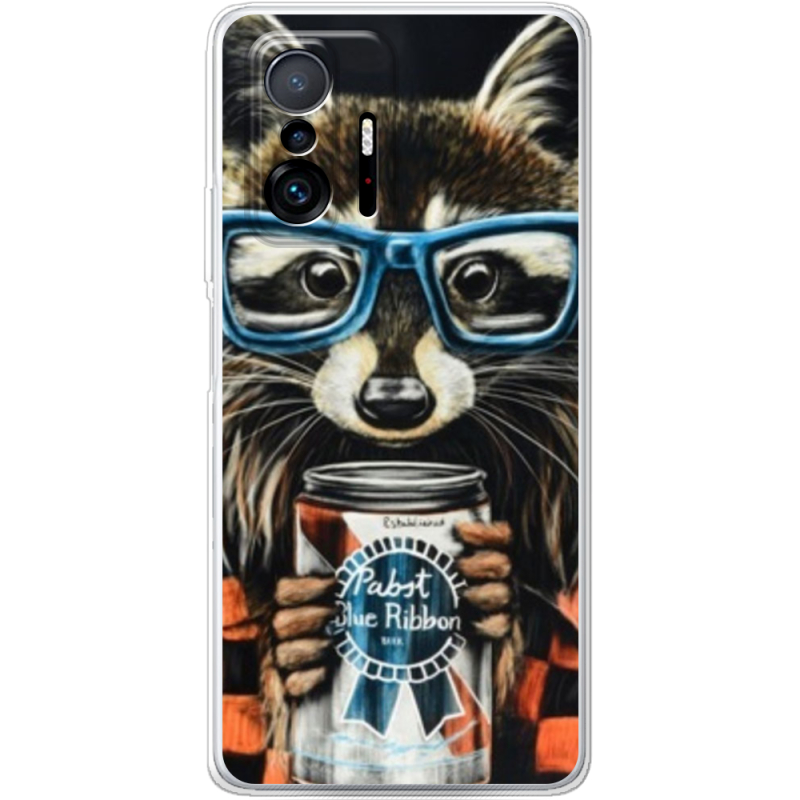 Чехол BoxFace Xiaomi 11T / 11T Pro Енот с банкой