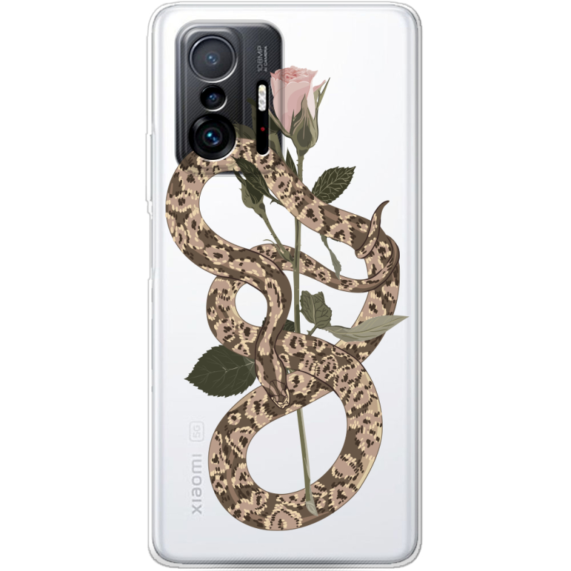 Прозрачный чехол BoxFace Xiaomi 11T / 11T Pro Glamor Snake