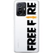 Прозрачный чехол BoxFace Xiaomi 11T / 11T Pro Free Fire Black Logo