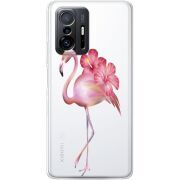 Прозрачный чехол BoxFace Xiaomi 11T / 11T Pro Floral Flamingo