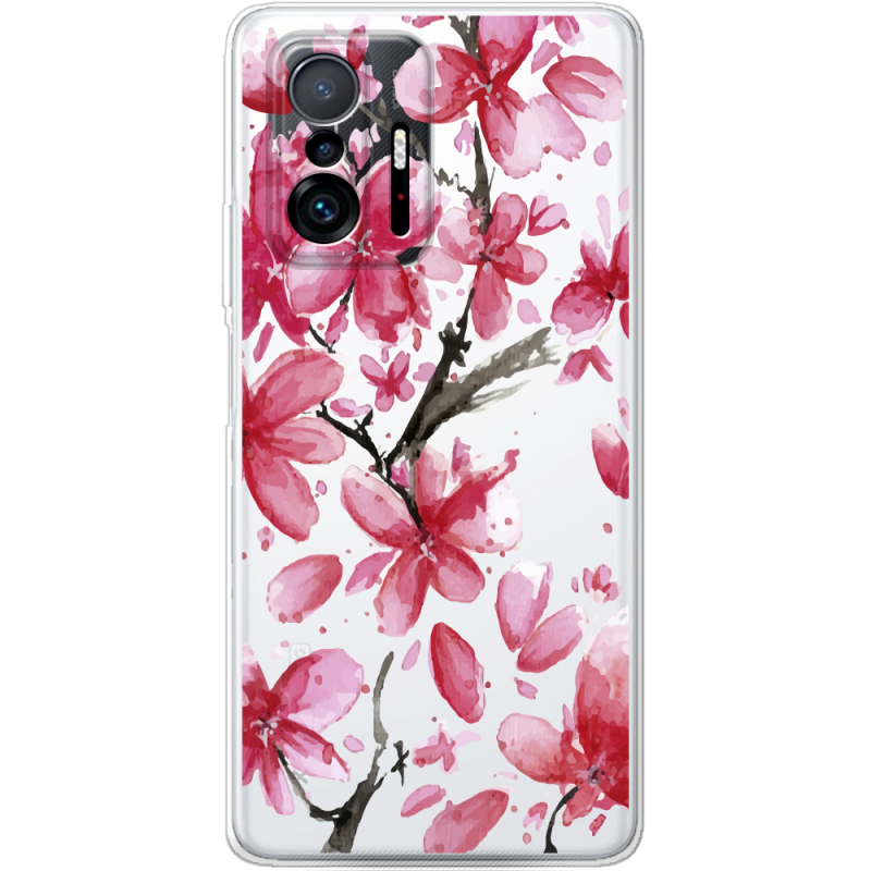 Прозрачный чехол BoxFace Xiaomi 11T / 11T Pro Pink Magnolia