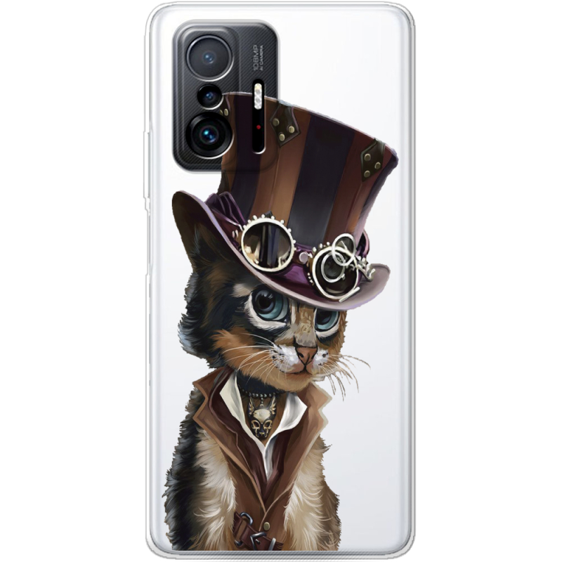 Прозрачный чехол BoxFace Xiaomi 11T / 11T Pro Steampunk Cat