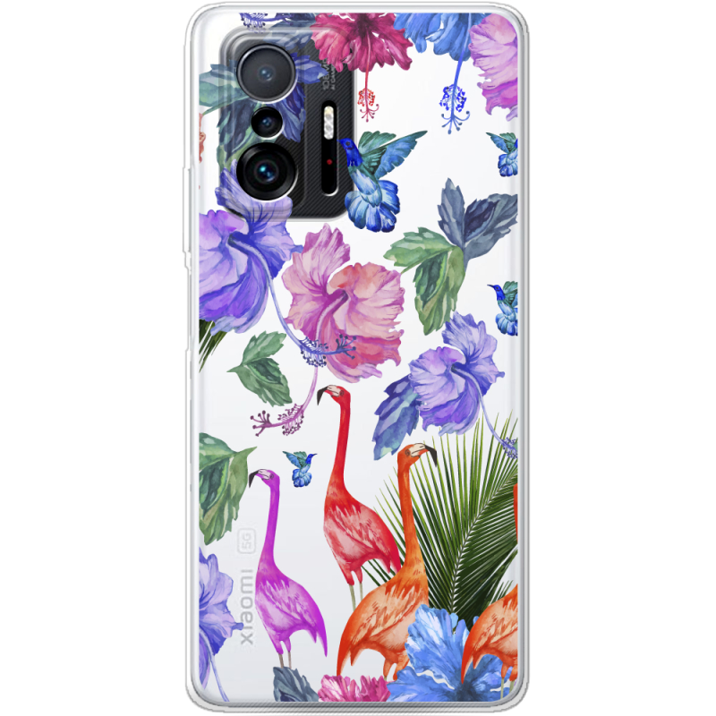 Прозрачный чехол BoxFace Xiaomi 11T / 11T Pro Flamingo