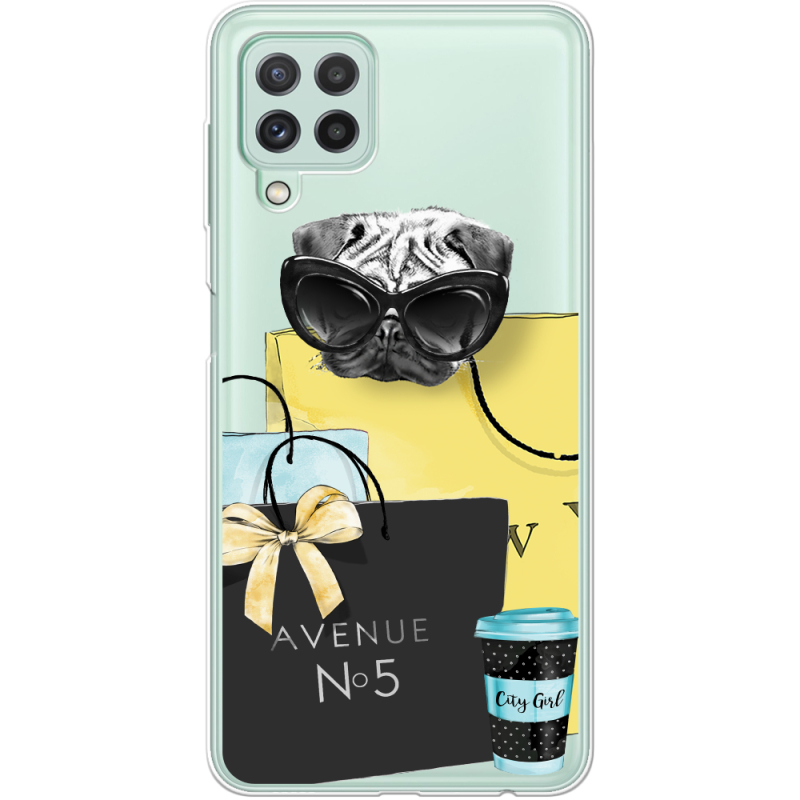 Прозрачный чехол BoxFace Samsung Galaxy M22 (M225)  Fashion Pug