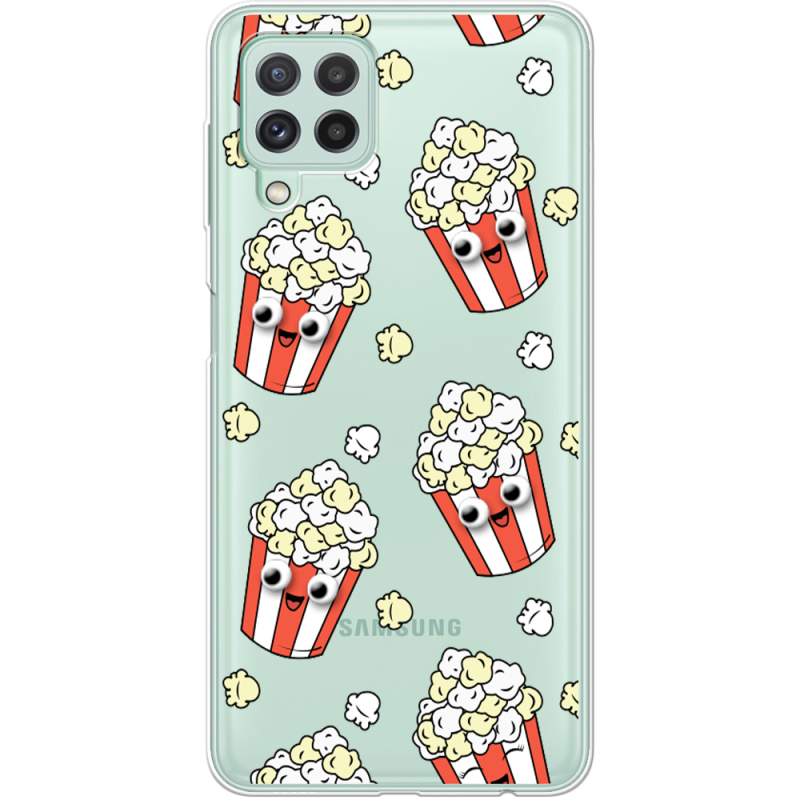 Прозрачный чехол BoxFace Samsung Galaxy M22 (M225)  с 3D-глазками Popcorn