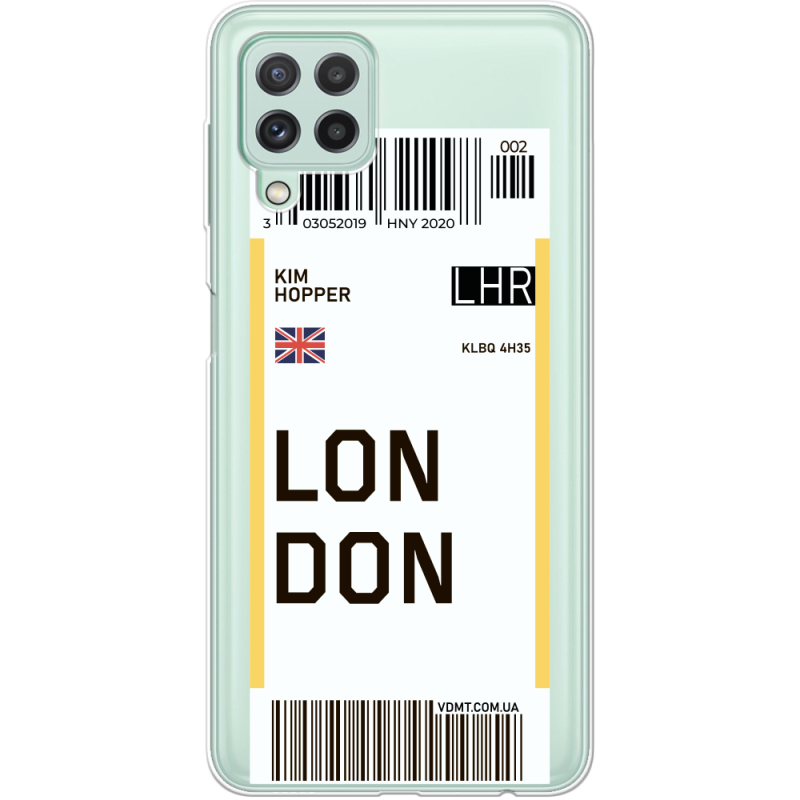 Прозрачный чехол BoxFace Samsung Galaxy M22 (M225)  Ticket London