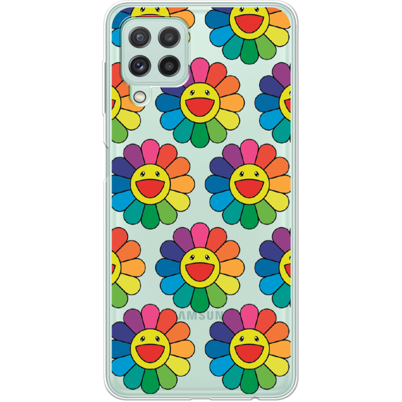 Прозрачный чехол BoxFace Samsung Galaxy M22 (M225)  Hippie Flowers