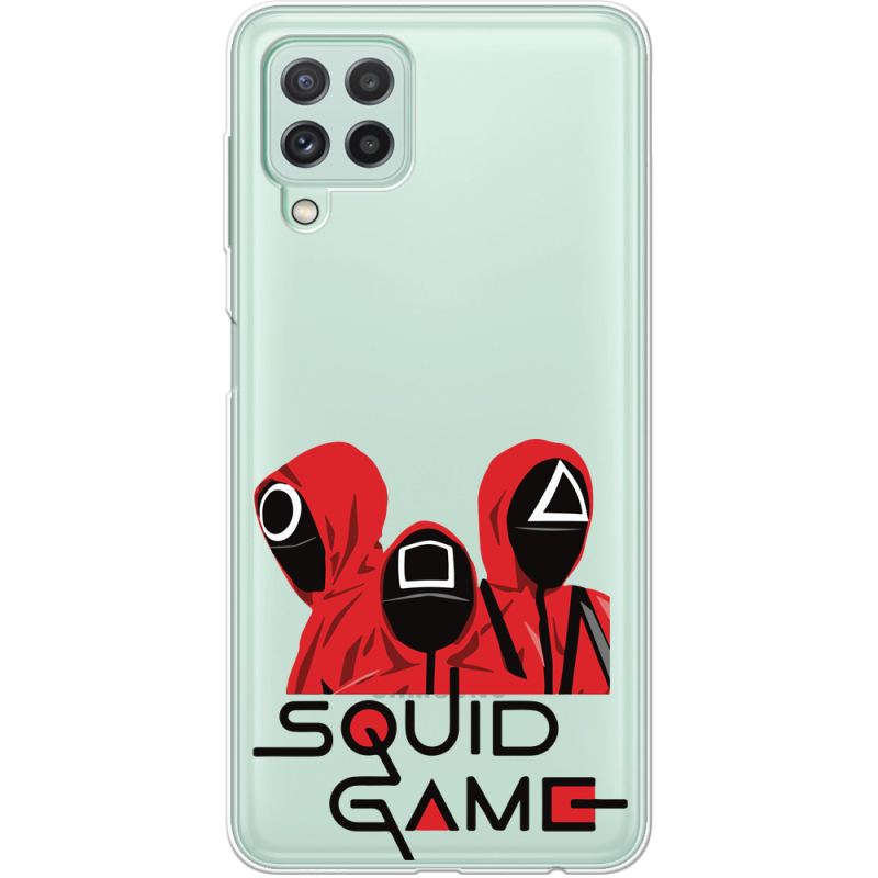 Прозрачный чехол BoxFace Samsung Galaxy M22 (M225)  siquid game люди в красном