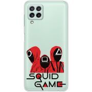 Прозрачный чехол BoxFace Samsung Galaxy M22 (M225)  siquid game люди в красном