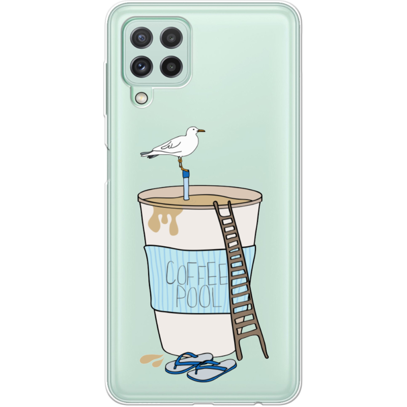 Прозрачный чехол BoxFace Samsung Galaxy M22 (M225)  Segull in Cofee Pool