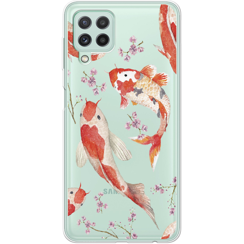 Прозрачный чехол BoxFace Samsung Galaxy M22 (M225)  Japanese Koi Fish