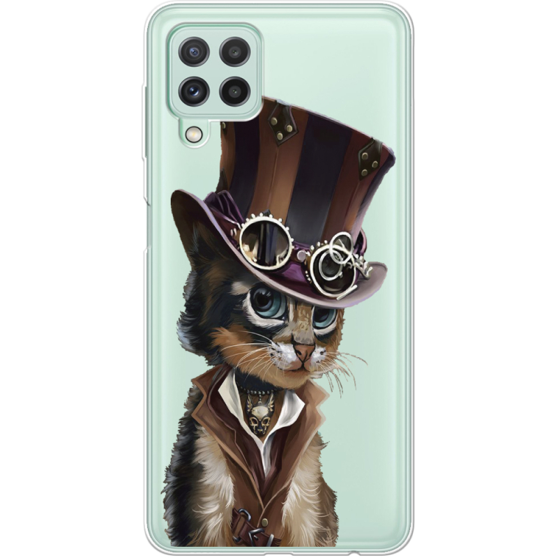 Прозрачный чехол BoxFace Samsung Galaxy M22 (M225)  Steampunk Cat